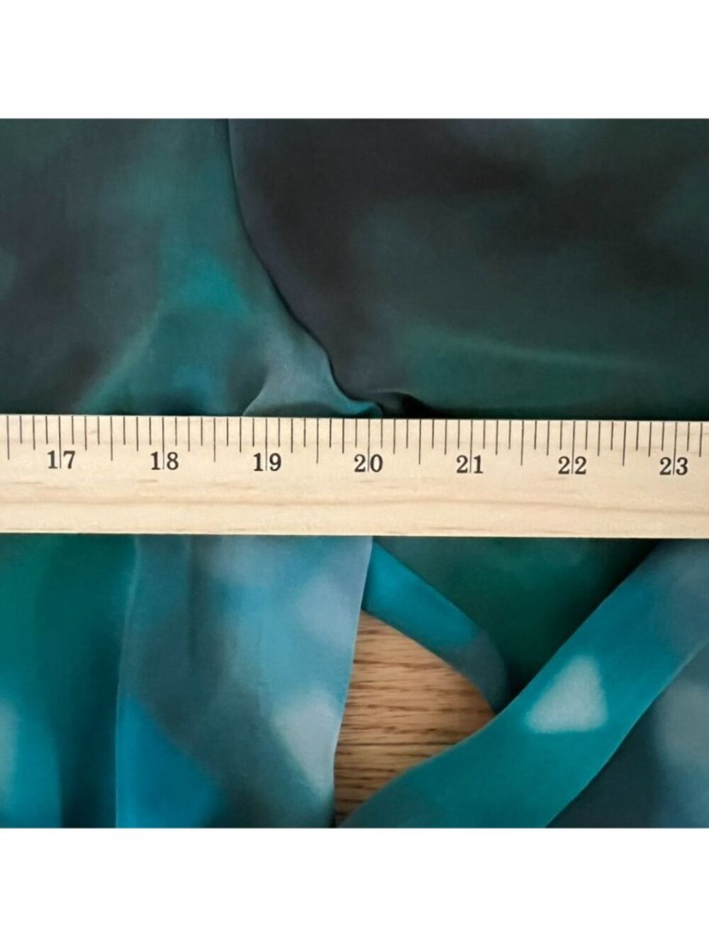 Elie Tahari Silk Blouse Leather Collar Emerald Abstract Print Quiet Luxury L - Picture 12 of 13